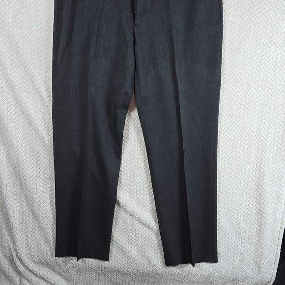 Design Collective Dress Pants Men 36R Gray Charcoal Flat Front Classic Fit Slack - Picture 5 of 11